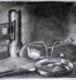 'Now let me see', 2013. Charcoal on paper, 42 x 59 cm. Private collection.